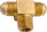 ANDERSON METALS 754045-0404 Lead Free Brass Flared Tube Male Branch Tee: 1/4" Tube OD, 1/4 Thread, 45 ° Flared Angle