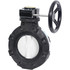 Hayward Flow Control BYV44030A0EGI00 Manual Butterfly Valve: 3" Pipe, Gear Handle