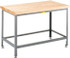 Little Giant. WT-3048-LL Butcher Block Top Table: Gray