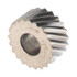 MSC BPR-225 Standard Knurl Wheel: 5/16" Dia, 90 ° Tooth Angle, 25 TPI, Diagonal, High Speed Steel