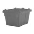 Orbis FP03 GREY Polyethylene Attached-Lid Storage Tote: 70 lb Capacity