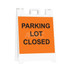 Plasticade 136WLGQ2438OBEG Pedestrian Barrier Sign Stand: Plastic, White, Use with Indoor & Outdoor