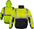 Reflective Apparel Factory 412STLBLGWRBK01 Size Large, ANSI 107-2010 Class 3, Black & High-Visibility Lime, Polyester