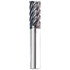 GWS 122802 Corner Radius End Mill: 3/16" Dia, 5/8" LOC, 0.015" Radius, 7 Flutes, Solid Carbide