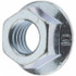 Au-Ve-Co Products 16830 M8x1.25, 17mm Flange Diam, 12mm Across Flats, Serrated Flange Nut