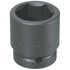 Williams JHW7-6124 Impact Sockets; Socket Size (Decimal Inch): 3.875 ; Number Of Points: 6 ; Drive Style: Square ; Overall Length (mm): 133.3mm ; Material: Steel ; Finish: Black Oxide