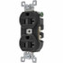 Bryant Electric 5362BBLK Straight Blade Duplex Receptacle: NEMA 5-20R, 20 Amps, Grounded