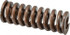 Associated Spring Raymond 105-614 Die Spring: 1-1/4" Hole Dia, 5/8" Rod Dia, 3-1/2" Free Length, Gold