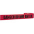 Empire Level 11-081 Barricade & Flagging Tape; Legend: Danger Do Not Enter ; Material: Plastic ; Overall Length: 1000.00 ; Color: Red