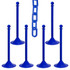 Mr. Chain 73506-6 Pedestrian Barrier Kits; Chain Material: Polyethylene ; Post Material: HDPE ; Surface Pattern: Solid Color ; Chain Color: Blue ; Post Color: Blue ; Chain Trade Size: 8in