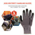 TENACIOUS HOLDINGS, INC. ergodyne® 10371 ProFlex 7000 Nitrile-Coated Gloves Microfoam Palm, EN388: 4121A, 9" Long, X-Small, Gray, Pair