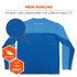 TENACIOUS HOLDINGS, INC. ergodyne® 12157 Chill-Its 6689 Cooling Long Sleeve Sun Shirt with UV Protection, 3X-Large, Blue