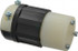Leviton 2313 Locking Inlet: Connector, Industrial, L5-20R, 125V, Black & White