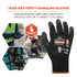 TENACIOUS HOLDINGS, INC. ergodyne® 17951 ProFlex 7001 Nitrile-Coated Gloves, EN388: 4121X, 8.25" Long, X-Small, Black, Pair