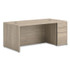 HON COMPANY 105895RLKI1 10500 Series Single Full-Height Pedestal Desk, Right: Box/Box/File, 72" x 36" x 29.5", Kingswood Walnut