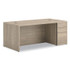 HON COMPANY 105895RLKI1 10500 Series Single Full-Height Pedestal Desk, Right: Box/Box/File, 72" x 36" x 29.5", Kingswood Walnut