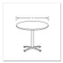 HON COMPANY BTRND36NB9L Between Round Table Top, 36" Diameter, Silver Mesh