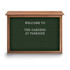 United Visual Products UVDSB5240LB-CED Enclosed Letter Board: 52" Wide, 40" High, Fabric, Woodland Green