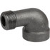 USA Industrials ZUSA-PF-20588 Black Pipe Fittings; Fitting Type: Street Elbow ; Fitting Size: 1-1/2" ; End Connections: NPT ; Material: Iron ; Classification: 300 ; Fitting Shape: 900 Elbow