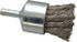 Weiler 90325 End Brushes: 1-1/8" Dia, Stainless Steel, Knotted Wire