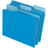 Pendaflex PFX15213BLU File Folders with Top Tab: Letter, Blue, 100/Pack