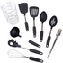 GIBSON OVERSEAS INC. Gibson 99586819M  Chefs Better Basics 9-Piece Utensil Set With Caddy, Black