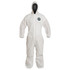 Dupont PB127SWH5X00250 Disposable Coveralls: Size 5X-Large, Film Laminate, Zipper Closure