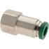 Parker 12501 Push-To-Connect Tube to Female & Tube to Female NPT Tube Fitting: Female Connector, 1/8" Thread, 1/4" OD