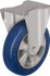 Blickle 740524 Rigid Top Plate Caster: Polyurethane-Elastomer Blickle Besthane, 6-1/2" Wheel Dia, 1-31/32" Wheel Width, 1,210 lb Capacity, 7-61/64" OAH