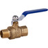 Midwest Control M-MBB-100 Standard Manual Ball Valve: 1" Pipe, Full Port, Brass