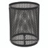 GLOBAL INDUSTRIAL 261926BK Outdoor Diamond Steel Trash Can, Rain Bonnet Lid, 36 gal, Black