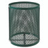 GLOBAL INDUSTRIAL 261948GN Outdoor Diamond Steel Trash Can, 36 gal, Dome Lid, Green