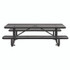 GLOBAL INDUSTRIAL 277153BK Expanded Steel Picnic Table, Rectangular, 96 x 62 x 29.5, Black Top, Black Base/Legs