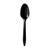 BOARDWALK SPOONBLPP Mediumweight Polypropylene Cutlery, Spoon, Plastic, Black, 1,000/Carton
