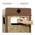 GLOBAL INDUSTRIAL 239576BN Stone Panel All Weather Trash Receptacle Urn, 12 gal, Steel, Brown