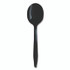 BOARDWALK SOUPBLHVY Heavyweight Polypropylene Cutlery, Soup Spoon, Plastic, Black, 1,000/Carton
