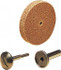 3M Deburring Wheel:  1-1/2" Dia,  1/4" Face Width,  1/8" Hole,  Density 6 N/A Aluminum Oxide 7010365131