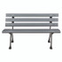 GLOBAL INDUSTRIAL 240125GY Recycled Plastic Benches with Back, 48" x 23" x 28", Gray Seat/Back, Gray Base