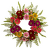 NEARLY NATURAL INC. 4582 Nearly Natural Plastic Mixed Flower Wreath, 20in, Multicolor