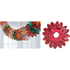 AMSCAN 244246  244246 Christmas Poinsettia Accordion Hanging Decorations, 13-1/2inH x 98-1/2inW, Multicolor, Set Of 2 Decorations