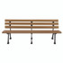 GLOBAL INDUSTRIAL 240126TN Recycled Plastic Benches with Back, 72" x 23" x 28", Tan Seat/Back, Black Base