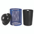 GLOBAL INDUSTRIAL 261948BL Outdoor Diamond Steel Trash Can, 36 gal, Dome Lid, Blue
