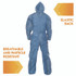 SMITH AND WESSON KleenGuard™ 58516 A20 Breathable Particle Protection Coveralls, Zip Front, Hood, Elastic Back, Wrists, Ankles, 3X-Large, Blue, 20/Carton