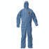SMITH AND WESSON KleenGuard™ 58516 A20 Breathable Particle Protection Coveralls, Zip Front, Hood, Elastic Back, Wrists, Ankles, 3X-Large, Blue, 20/Carton
