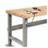GLOBAL INDUSTRIAL 183168A Light Duty Butcher Block Top Adjustable Height Workbench, 800 lbs, 72 x 30 x 36 to 43, Gray