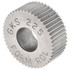 MSC GKS-225 Standard Knurl Wheel: 5/8" Dia, 90 ° Tooth Angle, 25 TPI, Straight, High Speed Steel