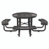 GLOBAL INDUSTRIAL 277150BK Expanded Steel Picnic Table, Round, 46" Dia x 29.5"h, Black Top, Black Base/Legs