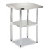 GLOBAL INDUSTRIAL 319054 Work Table with Undershelf, Square, 24 x 24 x 35, Silver Top, Silver Base/Legs