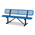 GLOBAL INDUSTRIAL 277154BL Expanded Steel Bench With Back, 72" x 24" x 33", Blue Seat/Back, Black Base