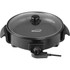 BRENTWOOD APPLIANCES , INC. Brentwood SK-67BK  SK-67BK 12-Inch Round Non-Stick Electric Skillet with Vented Glass Lid, Black - 12.50in Width x 15.25in Length - 450 deg.F (232.2 deg.C) - 1400 W